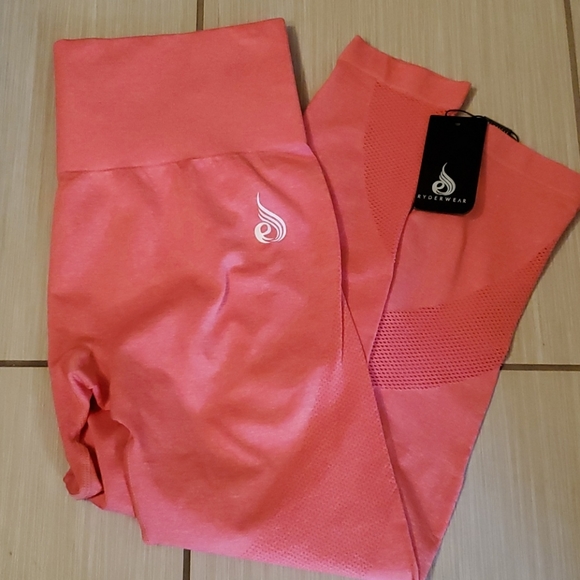 NWT Ryderwear Seamless Tights Coral/ Pink - Picture 3 of 5
